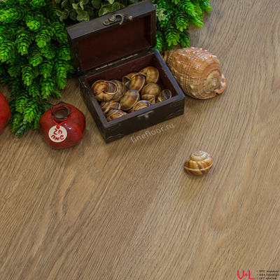 Кварцвиниловая плитка Fine Floor Дуб Тоскана FF-2072 в интерьере детально