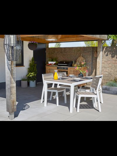 Стул Гармония белый-серый