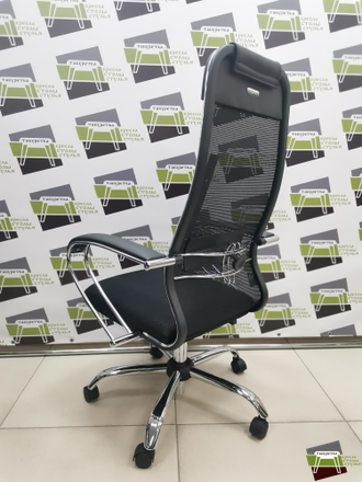 Кресло ErgoLife Sit 10 B1-180K - Mesh(X2)+UMF(X1) /Um00/Wh00/K1cL(TG1.0Pl/M09.B21.G20.W01) (Черный)