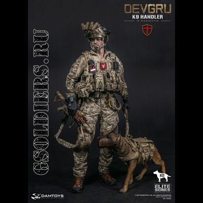Боец DEVGRU со служебной собакой - Коллекционная фигурка 1/6 DEVGRU K9-handler in Afghanistan (DAM 78040) - DAMToys