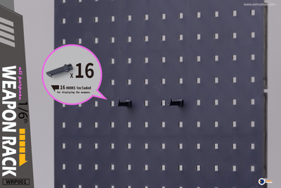 Стойка под оружие 1/6 и 1/12 (серая) - КОЛЛЕКЦИОННАЯ ДИОРАМА 1/6 Weapon Racks SET (WRP001) - ASMUS TOYS