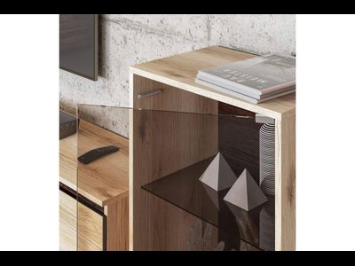 "Берген" Тумба со стеклом