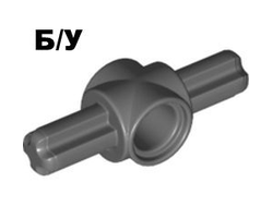 ! Б/У - Technic, Axle and Pin Connector Hub with 2 Axles, Dark Bluish Gray (27940 / 6167281) - Б/У