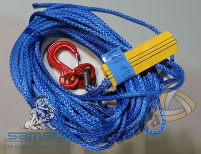 Канат «AmSteel-Blue», d = 12мм, р.н. 15400кг, 28м, коуш/крюк