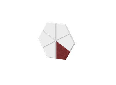 Набор акустической настенной мозаики "Лед", 6 шт.