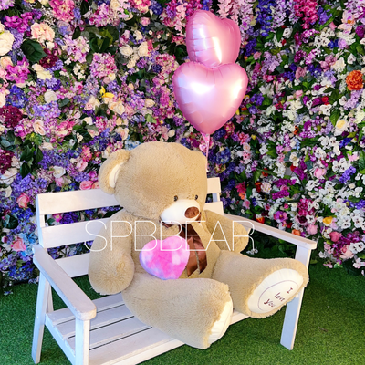 Подарочный набор №6 - Плюшевый мишка 150 см, Шары сердца 2, Киндер бокс средний