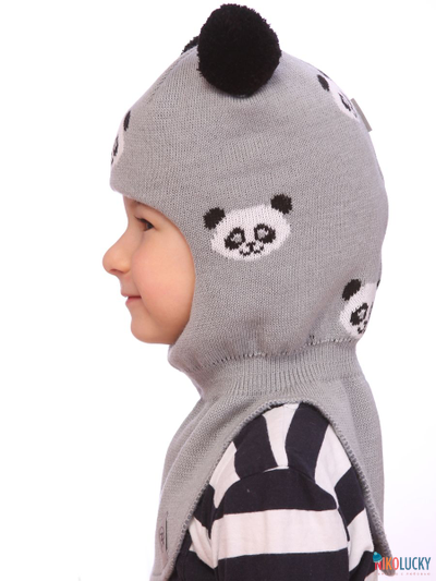 Шапка-шлем  21101-05, цвет серый,черный,белый р. 52-54