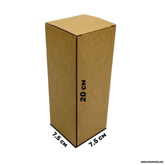Коробка 7,5 x 7,5 x 20 см Бурый