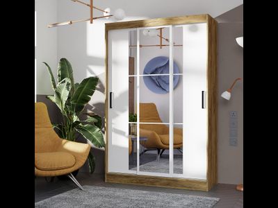 Тайм Шкаф-купе (1310*2000*500мм),крафт/ белый