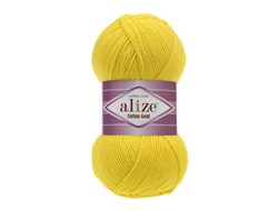 Пряжа Cotton Gold Alize (Ализе Коттон голд) Состав: 55% хлопок и 45% акрил Вес: 100 гр Метраж: 330 м. цвет Желтый  110