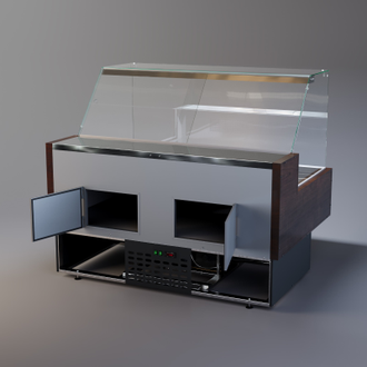 Холодильная витрина универсальная кубическая «Рязань» 1500