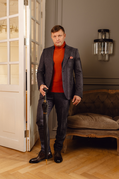 Зонт-трость "Кожаное плетение"