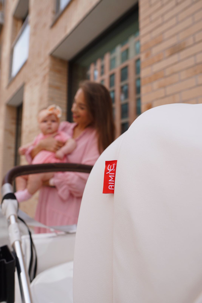 Детская коляска 2 в 1 Farfello Aimile Original Молочный Экокожа