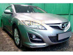 Защита радиатора Mazda 6 2010-2012 black низ