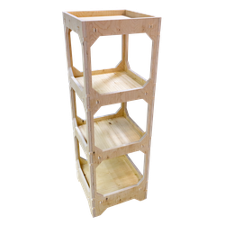 (МКФ1400) Мебель-конструктор из фанеры напольный стеллаж "AIR-LINE"