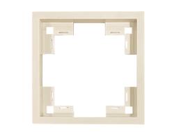 Рамка одиночная стандарт, кремовый сатин Rikett - 35810 MC