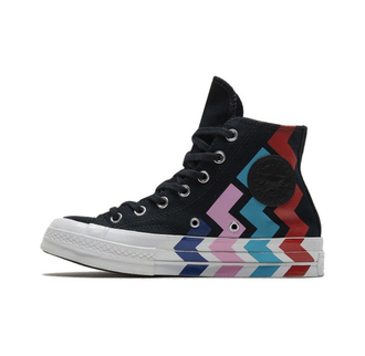 Кеды Converse Chuck Taylor 70 высокие кожаные черные с узором