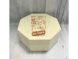 Шкатулка с гравировкой год Кролика №11