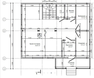 Двухэтажный каркасный дом с четырьмя спальнями 145м² (SK77)