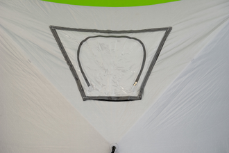 Палатка Куб "CONDOR" зимняя утепленная 2,0 х 2,0 х 2,15 салатовый/белый