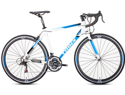 Шоссейный велосипед TRINX TEMPO 1.0 серый сине-белый, РАМА 500