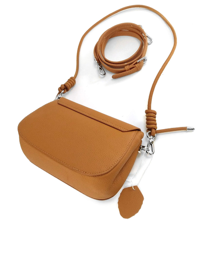 (АРТИКУЛ: 9752/1/91) СУМКА ЖЕНСКАЯ МАЛЕНЬКАЯ, НАТУРАЛЬНАЯ КОЖА, СВЕТЛО-КОРИЧНЕВАЯ "КЭМЕЛ", ДВА ОТДЕЛЕНИЯ,  ДВА РЕМНЯ ЧЕРЕЗ ПЛЕЧО