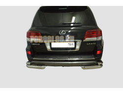 Защита заднего бампера угловая d76/42 для Lexus LX 570 SP 2014-