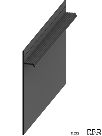 Плинтус скрытого монтажа PRO DESIGN 323 черный муар RAL 9005