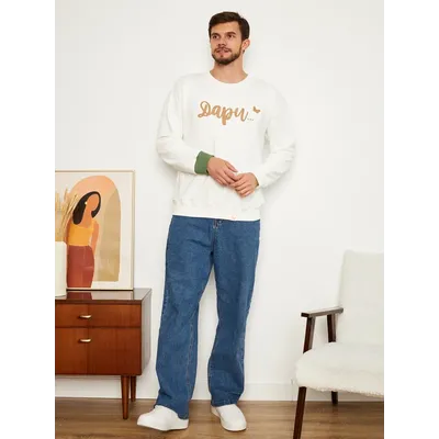 МУЖСКОЙ СВИТШОТ БЕЛЫЙ "ДАРИ"