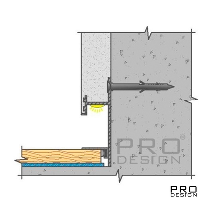 Щелевой плинтус PRO DESIGN MINI 7067 Покраска по RAL