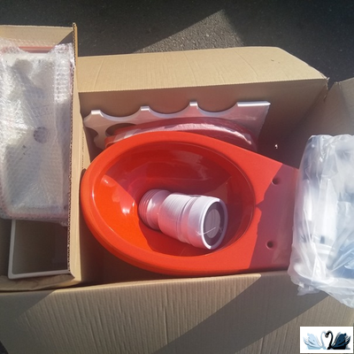 Унитаз с бачком Оскольская керамика Элисса Антивсплеск, красный, Стандарт (сиденье арматура УКЛАД)