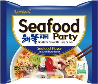 Лапша Samyang Ramen Seafood Party со вкусом морепродуктов 125 гр (20 шт)