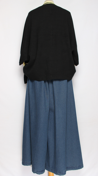 Жилет кимоно на пуговицах "ЧЕРЕПАХА" серый, черный до р.56