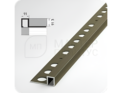 Окантовочный плиточный профиль из алюминия Лука ПК 11-10  бронза