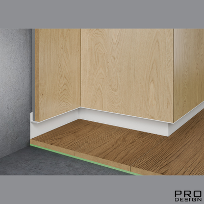 Теневой плинтус скрытого монтажа Pro Design Panel 7208 Белый