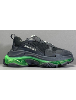 Кроссовки Balenciaga Triple S черные с зеленым