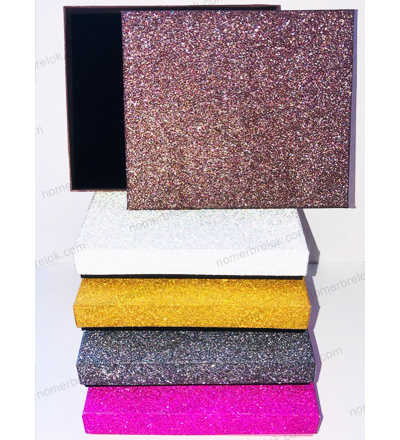 КОРОБОЧКА ПОДАРОЧНАЯ, ЦВЕТ МИКС, ВСТАВКА ЧЁРНАЯ