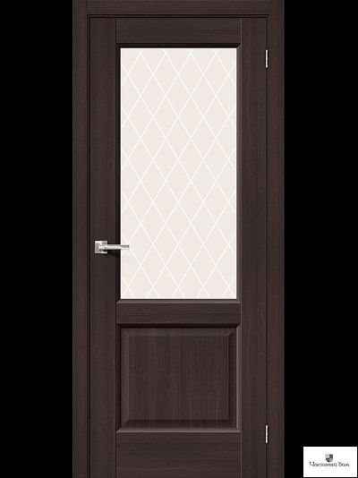 Дверь межкомнатная Эко Шпон Неоклассик-33 Wenge Melinga/Сrystal