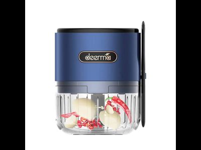 Измельчитель DEERMA DEM-JS100 синий, 40 Вт, чаша - 150 мл, скоростей - 1 шт, корпус - пластик