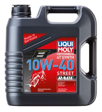 Масло моторное Liqui Moly Motorbike 4T Synth Street Race 10W-40 (Синтетическое) - 4 Л (20754)