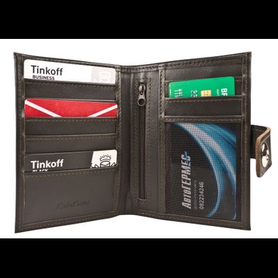 Кожаное портмоне Coste brown (арт. 7416-04)