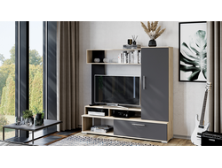 Стенка Сиена Дуб Сонома/Графит серый