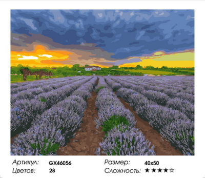 Картина по номерам 40х50 на подрамнике GX46056