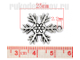 подвеска "Снежинка (тип 7)", цвет-античное серебро, 3 шт/уп