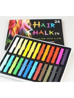 Цветные мелки Hair-Chalk для окраски волос 24 шт. ОПТОМ