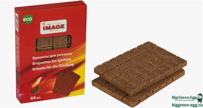 Брикеты для розжига угля, древесные прессованные, коробка 64шт.