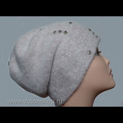 Вязаная шапка для женщин осень - зима 2018 - 2019  Vizio Италия 6112 CL розовая