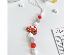 Держатель для пустышки МАШИНКА красная