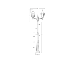 Парковый светильник серии  ALBORG 2L (4,0м)