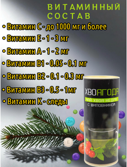 Чай Хвоягода с хвоей кедра и ягодами шиповника в жестяной банке подарочный, 120 гр